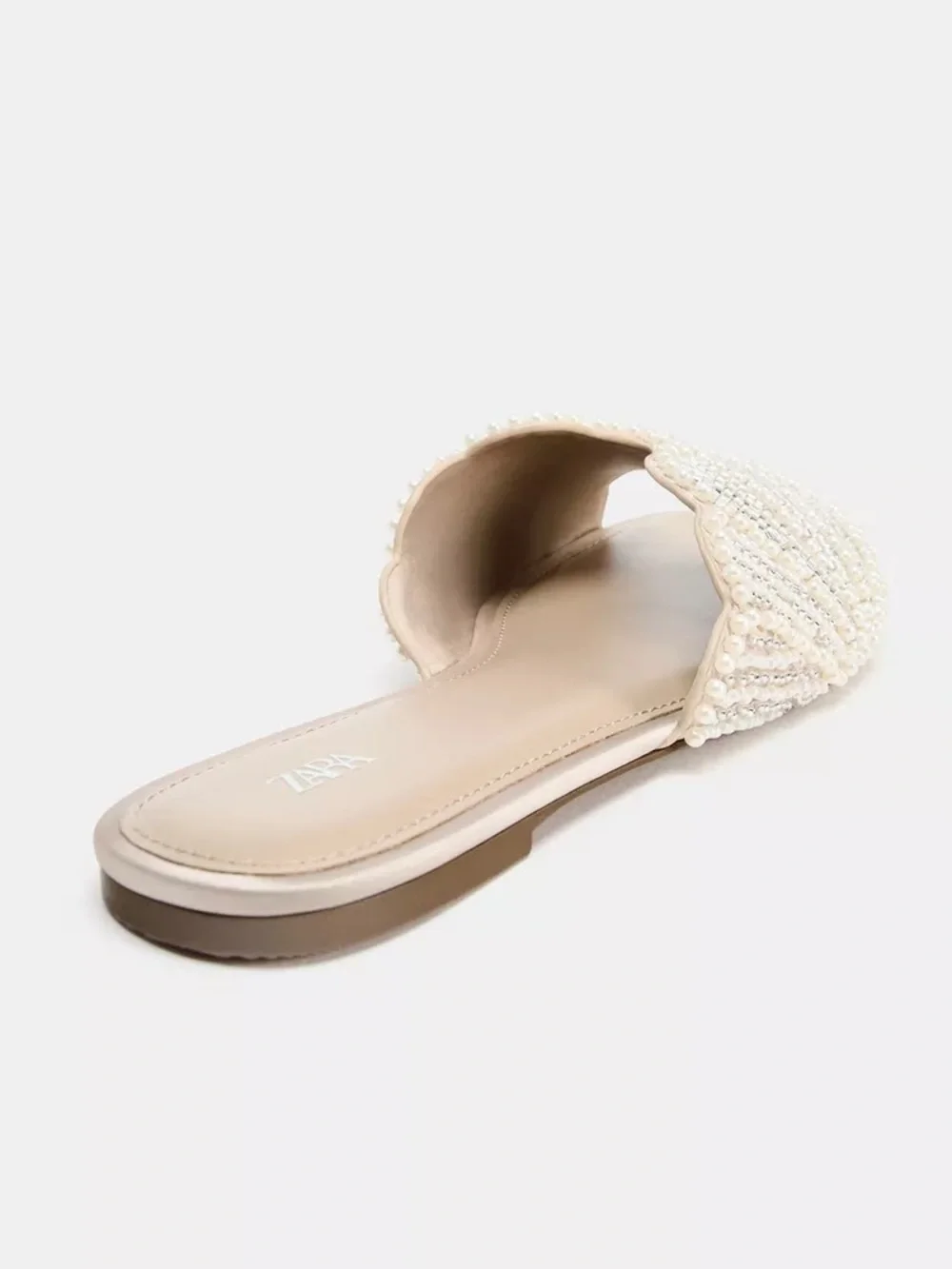 Beaded Shell Slide Sandals in Ivory NEW - Picture 6 of 7